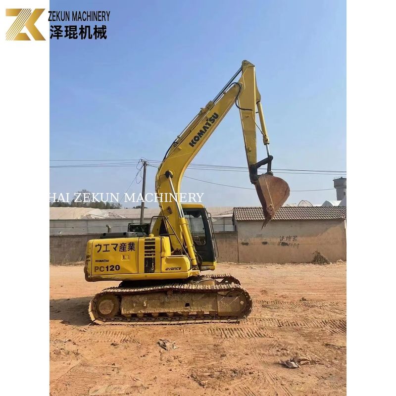 เครื่องขุดเครื่อง Komatsu เครื่องขุดเครื่องดีเซล 12 ตัน PC120 เหมาะสําหรับงานขุดหนัก