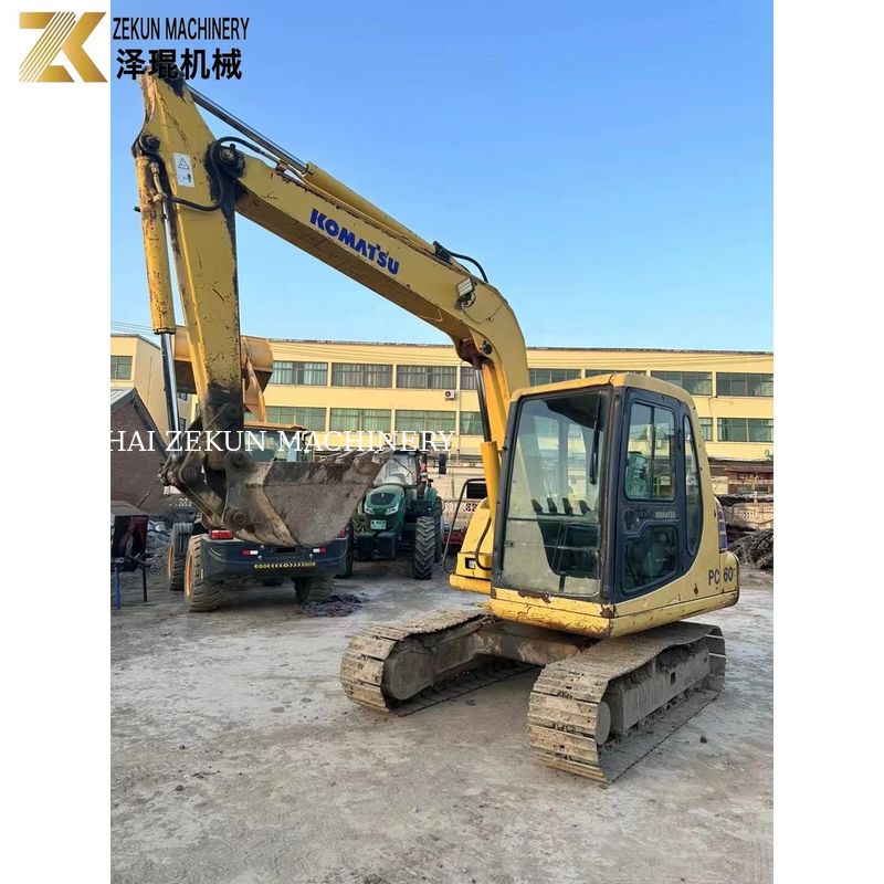 มือสองญี่ปุ่น Komatsu PC60-7 Excavator 6Ton สีเดิม