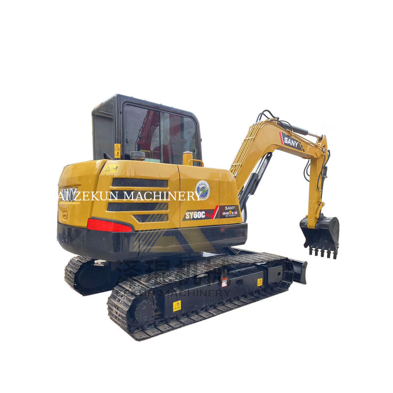 Sany SY60C Pro Crawler เครื่องขุดไฮดรอลิก พร้อมเครื่องยนต์ Sany และ 0-2000 ชั่วโมงทํางาน
