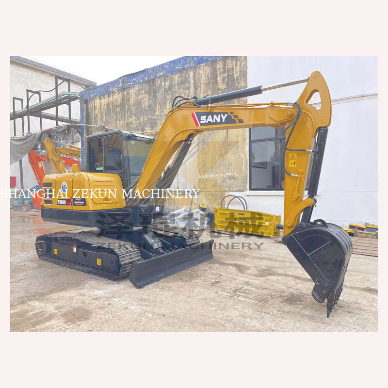 Sany SY60C Pro Excavator 0-2000 ชั่วโมงทํางาน 36KW เหมาะสําหรับโครงการก่อสร้าง