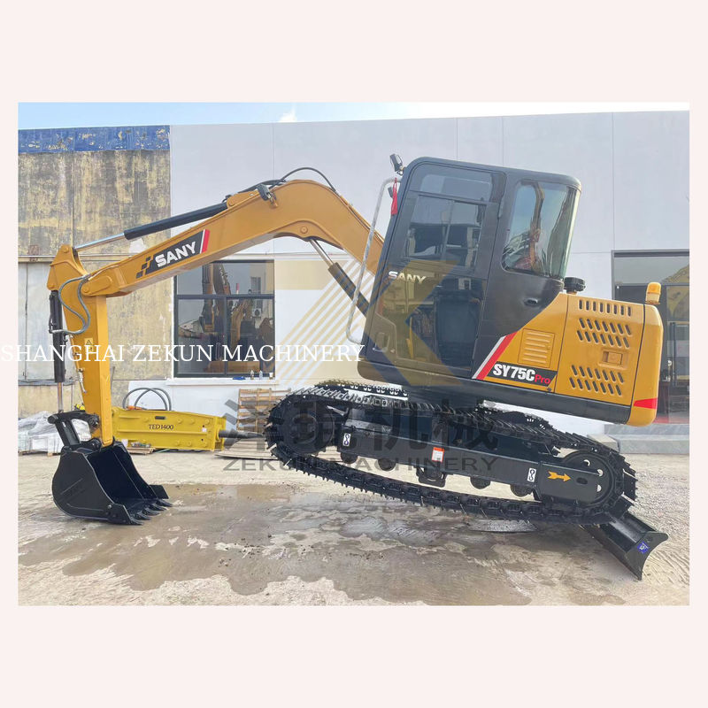 7500 KG Sany SY75C Pro Excavator การรวมพลังงานและประสิทธิภาพที่สมบูรณ์แบบ