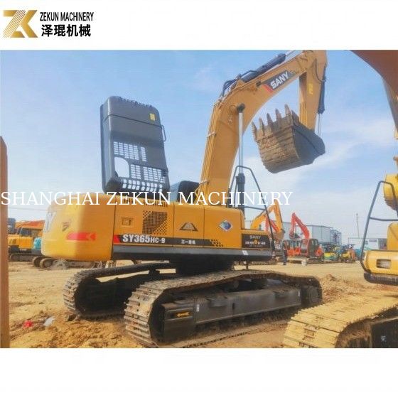 ชั่วโมงต่ํา เครื่องจักรกลมือสอง Digger ใช้ Sany SY365 Excavator 365H SY365H ใหญ่ 2020