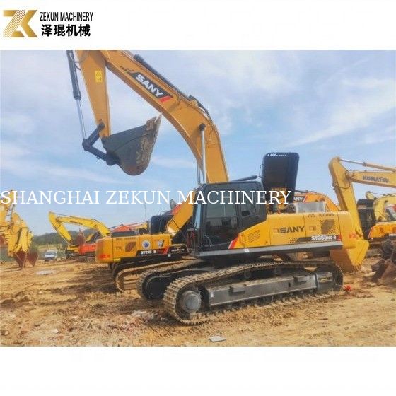 ชั่วโมงต่ํา เครื่องจักรกลมือสอง Digger ใช้ Sany SY365 Excavator 365H SY365H ใหญ่ 2020