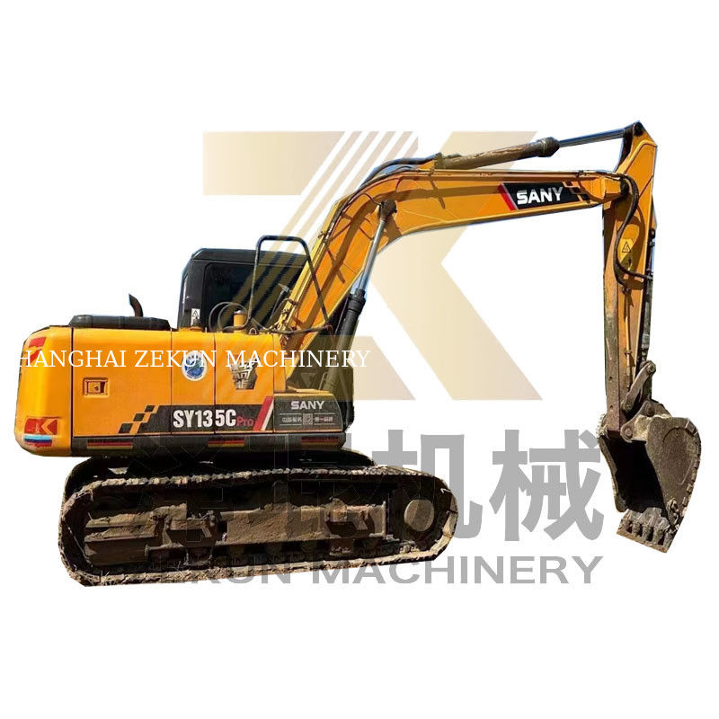 Sany SY135 Pro Crawler Excavator 0.6 m3 ความจุของถัง 2001-4000 ชั่วโมงทํางานใช้