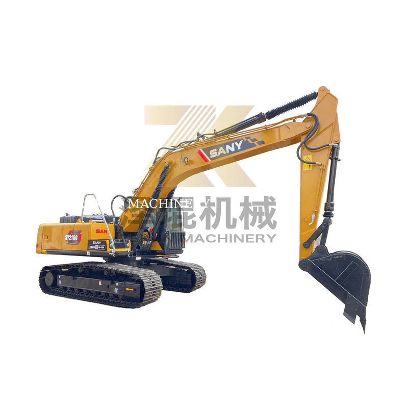 เครื่องขุด Sany sy215c สภาพดี มีเวลาทํางานน้อย และเครื่องยนต์ในปี 2023