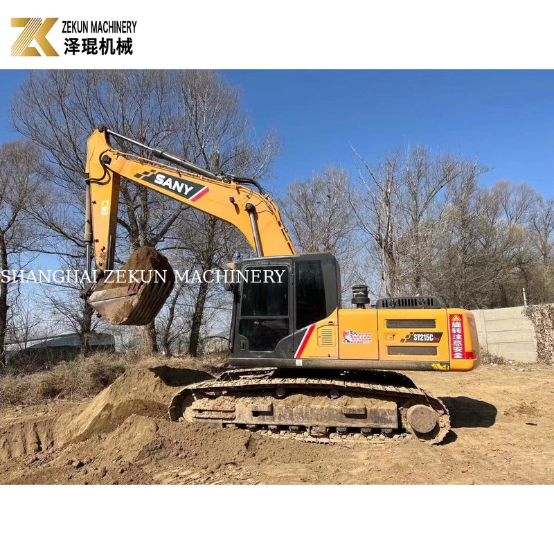 2017 Sany SY215C Pro Excavator 1.2M3 ความจุถังใช้ Sany Excavator