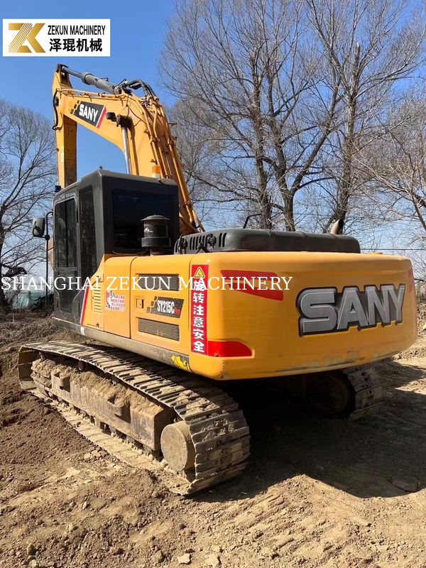 2017 Sany SY215C Pro Excavator 1.2M3 ความจุถังใช้ Sany Excavator