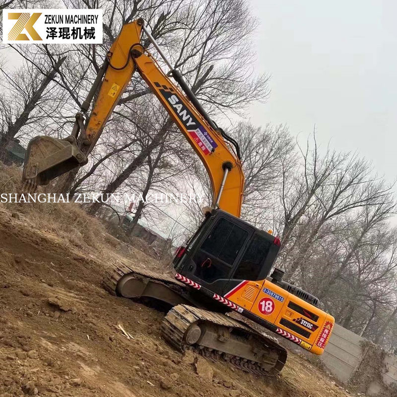 ใช้ Sany SY215C โปร Excavator ขนาดกลาง Crawler กับ 1.2M3 Bucket