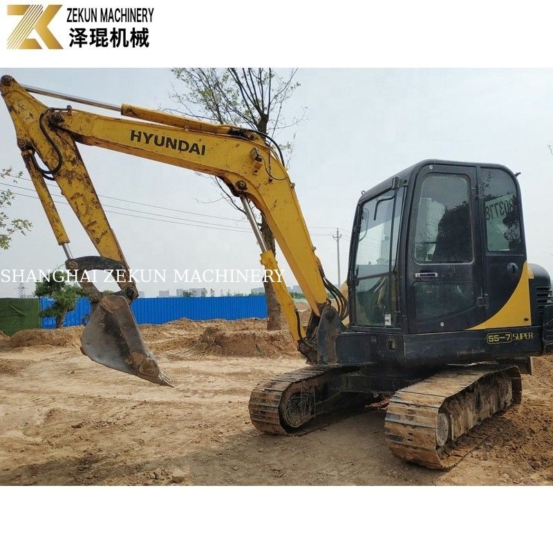 5.5 ตัน Hyundai Robex 55-7 Excavator กับแวลล์ไฮดรอลิก 0.18m3 เบ็คเก็ต