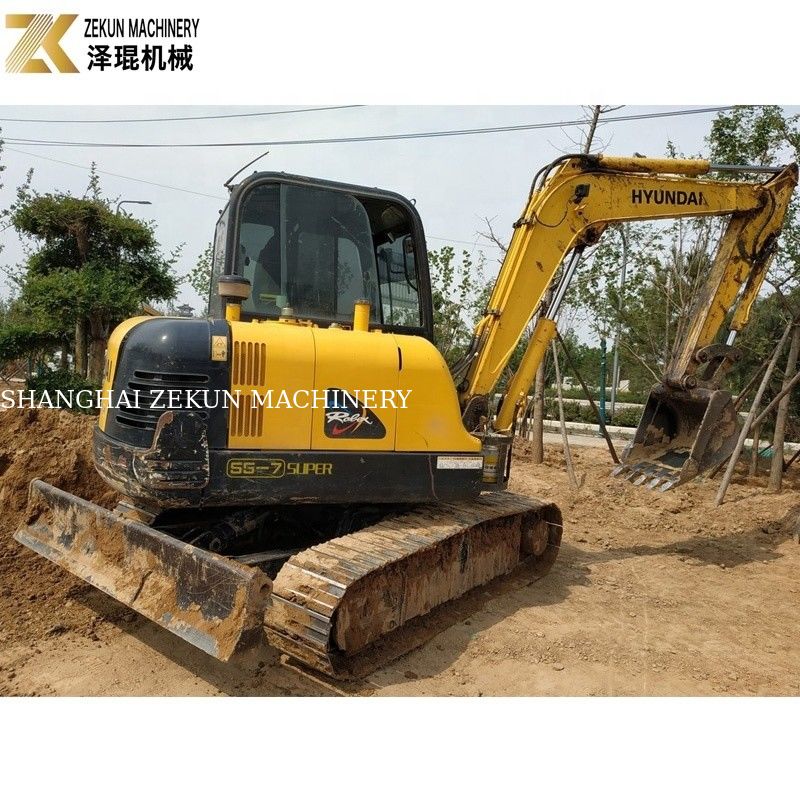 5.5 ตัน Hyundai Robex 55-7 Excavator กับแวลล์ไฮดรอลิก 0.18m3 เบ็คเก็ต