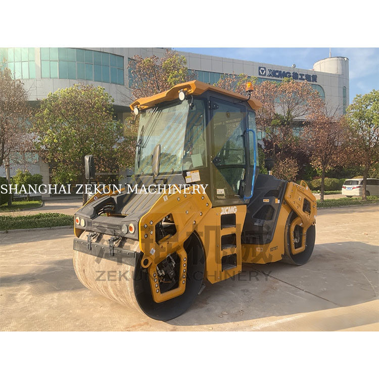 7 ตัน XCMG XD75T กลองกลองคู่ EU Stage V อุปกรณ์ก่อสร้างถนน