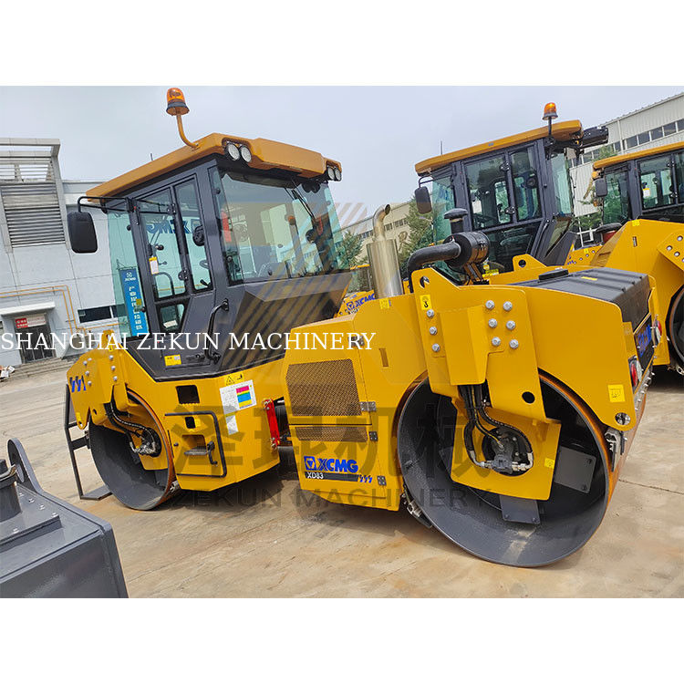 8 ตัน XCMG XD83 ล้อกลองคู่ EU Stage II อุปกรณ์ก่อสร้างถนน