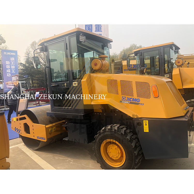 ใช้ XCMG XS400J 4T โรเลอร์ กลองเดียว การก่อสร้างถนน ช่วงที่ 3
