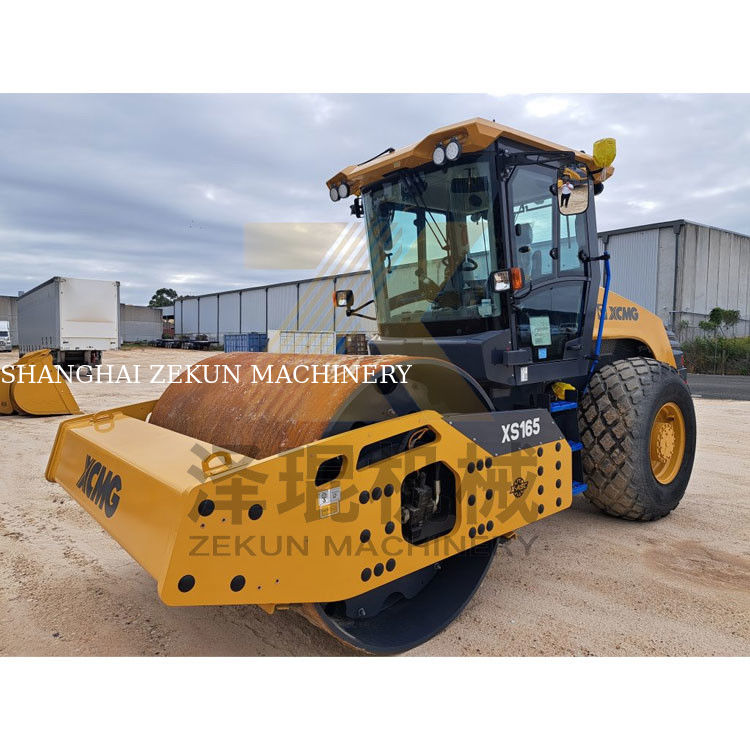 16 ตัน XCMG XS165 ไฮดรอลิกเต็มกลองกลองเดียว EU ขั้นตอน V