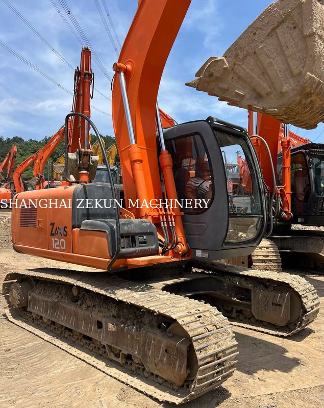ฮิตาชิ ZX120-6 Excavator 14165hrs สําหรับความต้องการธุรกิจ ถังน้ํามัน ความจุ 240 ลิตร ความดันไฮดรอลิก 34.3 MPa