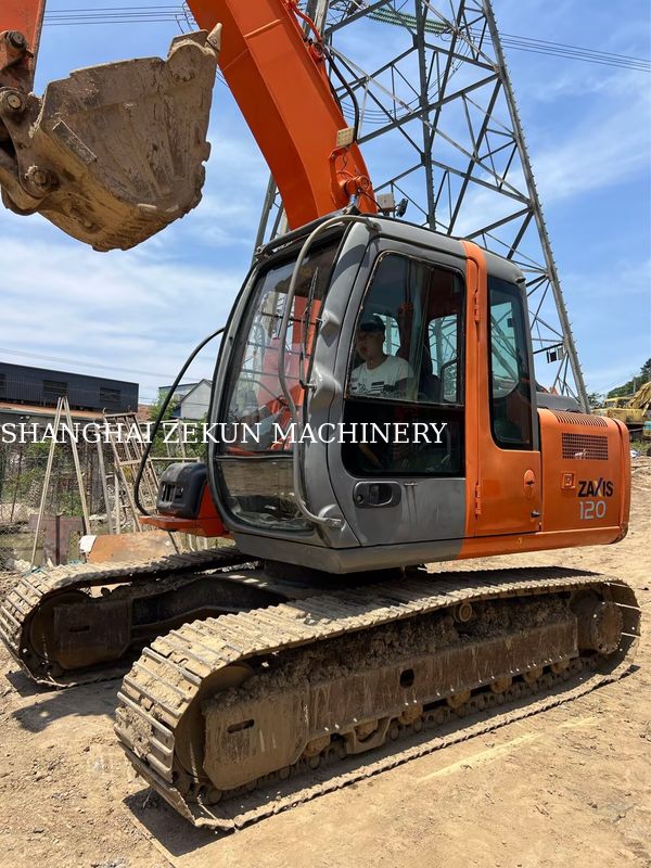 ฮิตาชิ ZX120-6 Excavator 14165hrs สําหรับความต้องการธุรกิจ ถังน้ํามัน ความจุ 240 ลิตร ความดันไฮดรอลิก 34.3 MPa